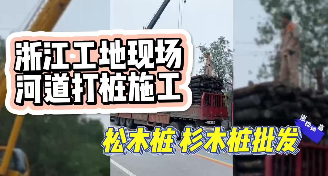 木樁廠家承接松木樁、杉木樁工地施工與批發(fā)視頻